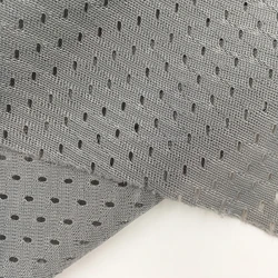 Warp Knitted 120gsm Polyester Tricot Pin Hole Mesh Fabric For Lined Mesh Shorts