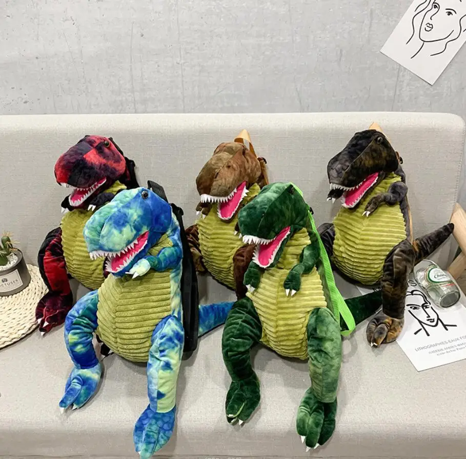 XUX  More 20 Designs Kawaii Dinosaur Plush Backpack Girl  Lovely  Zipper Bags for Student  Double Shoulder Bags 60CM 300G