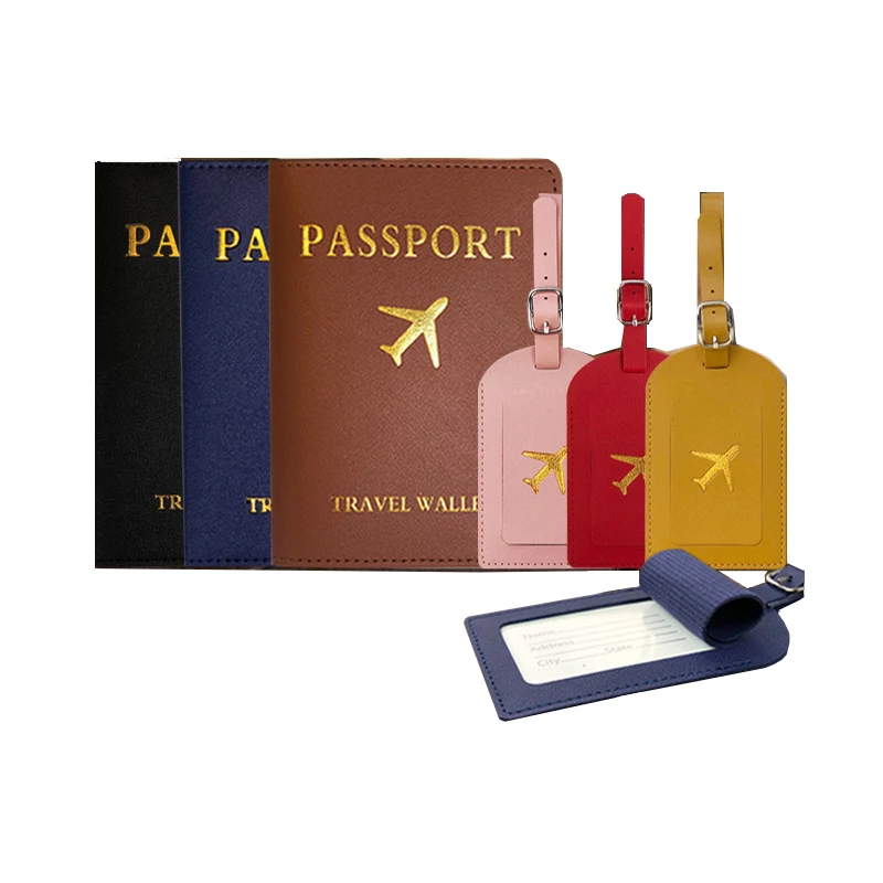 custom designer travel wallet hot stamping-RFID luggage tag passport holder passport cover