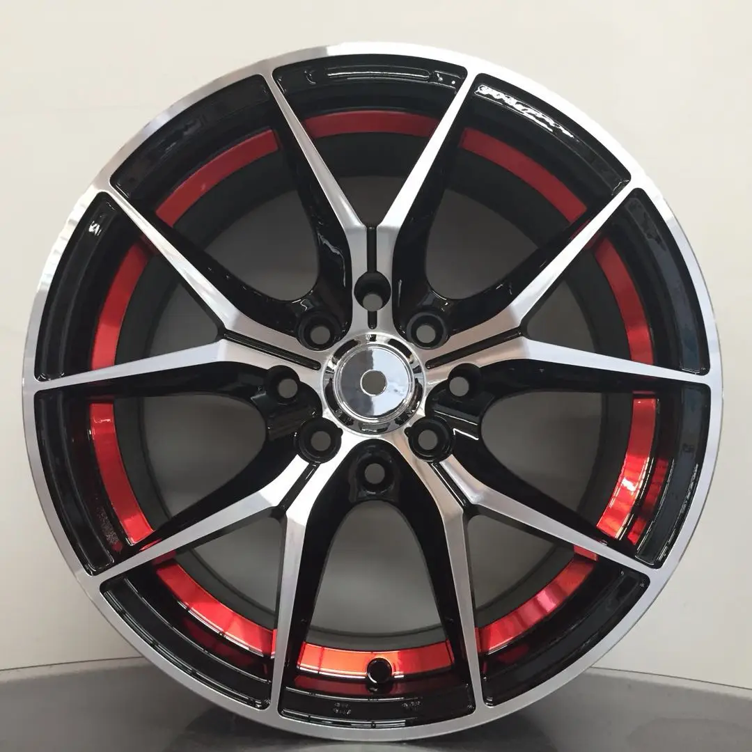 Black and red alloy wheels import alloy wheels 14inch 15inch 16inch 17inch