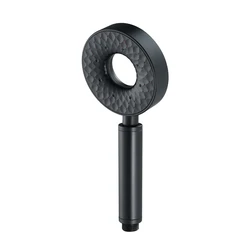 HIDEEP Bathroom Shower Accessories Black Round ABS Three Function Rain Hand Shower