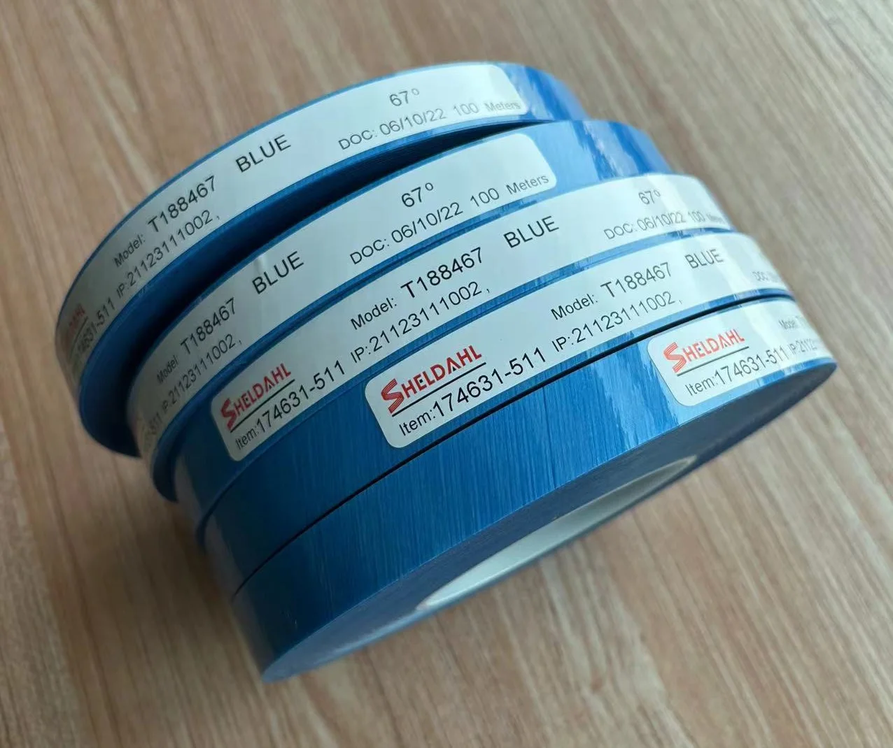 SHELDAHL Flexible Adhesive Belt Joint Tape for Making Abrasive Sanding Belt Size 19mmx100m Ruby/Blue/Pink/White T906267/T188467