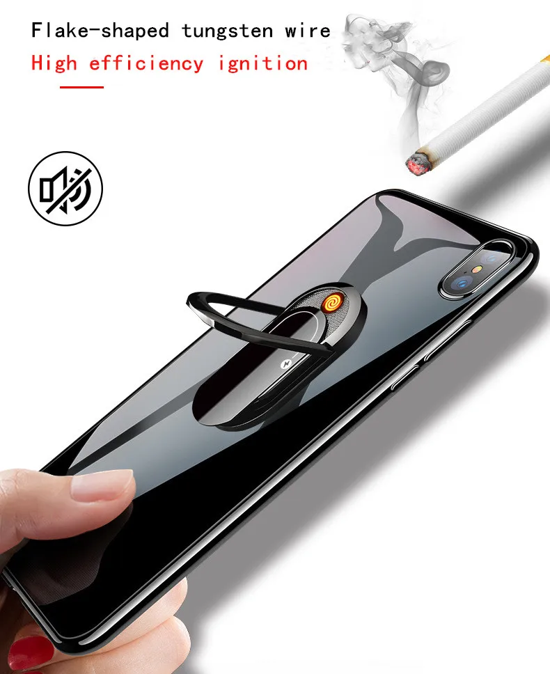 Custom logo electric lighter usb rechargeable color flame lighter windproof portable lighter gifts for men and women