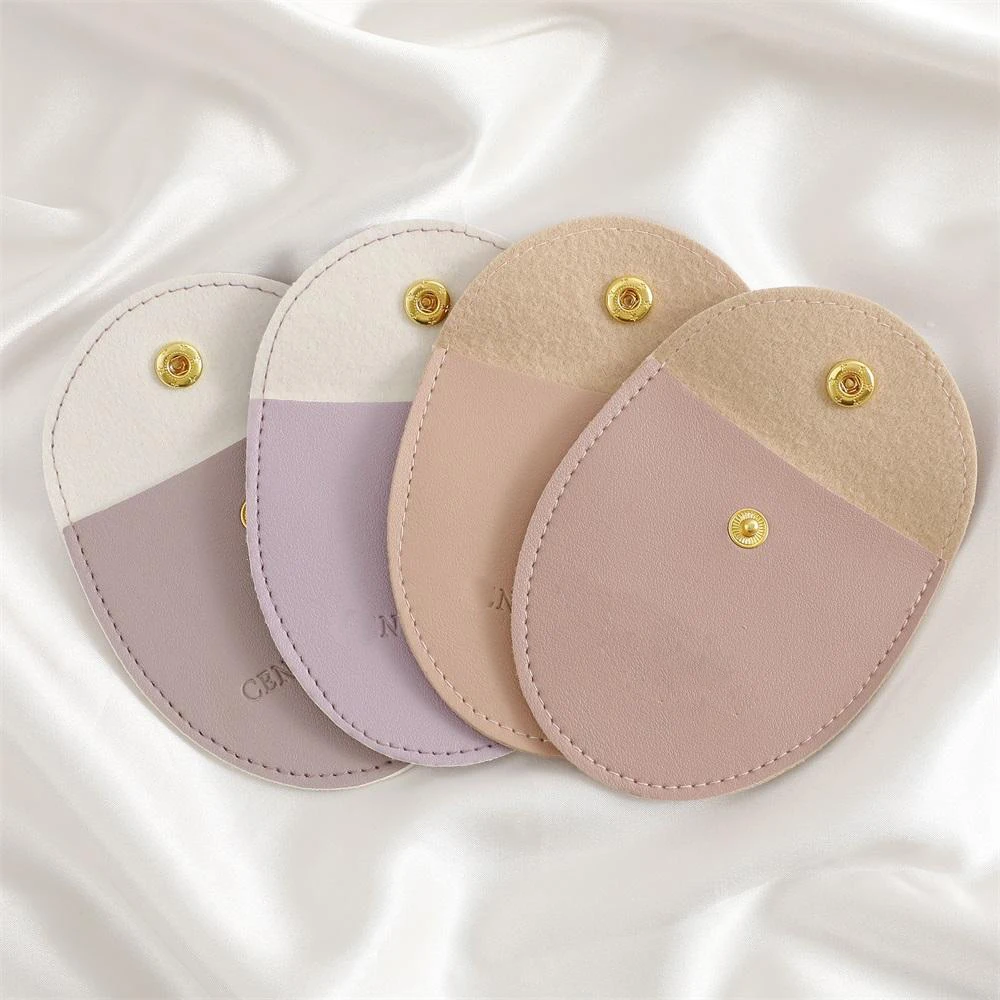 Wholesale Custom logo PU leather Snap Jewellery Bag Multifunction Suede Microfiber Pouch Jewelry Bag Packaging Jewelry Pouch Wit