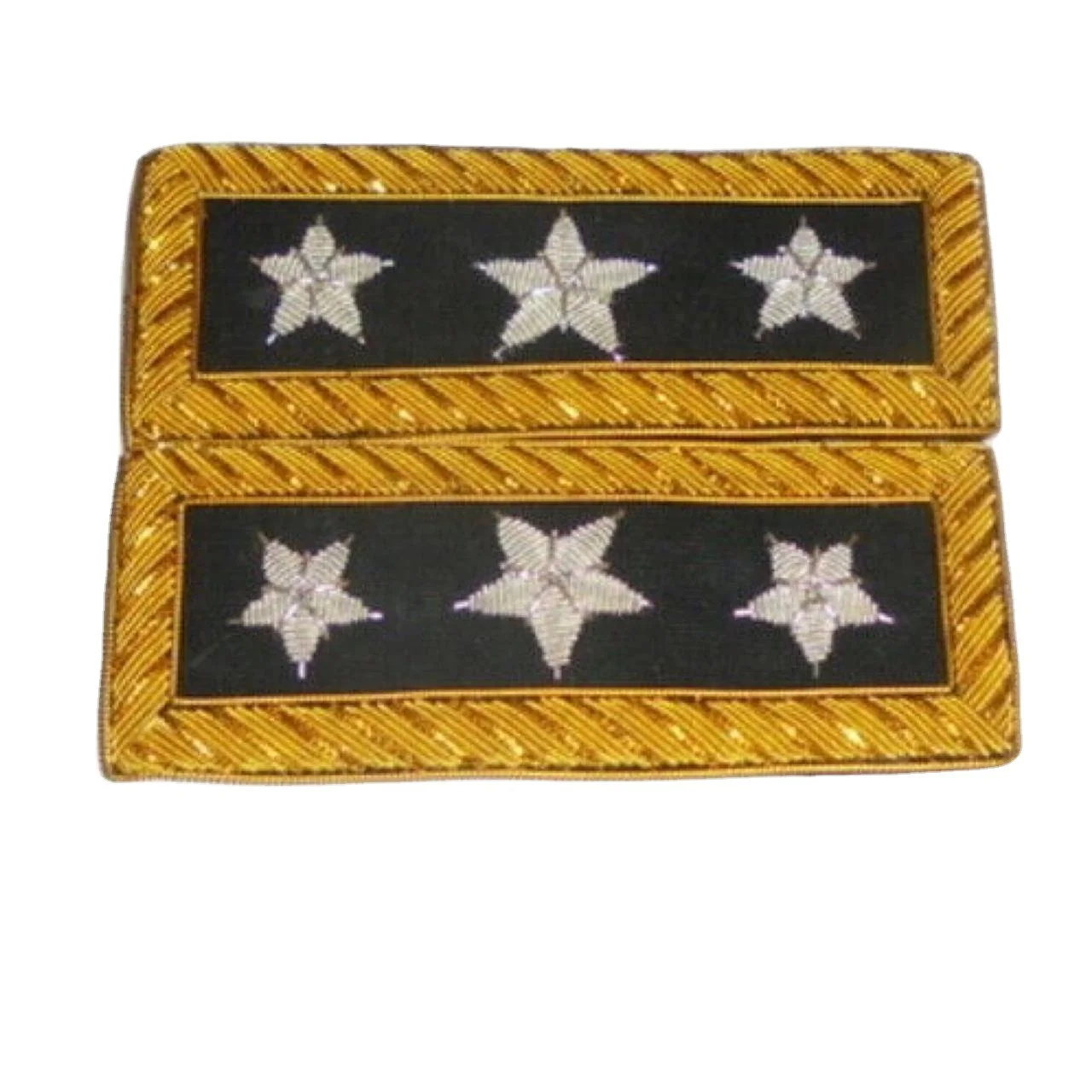 US 3 Star General Staff Officer Uniform Union Rank Army Boards Straps Civil War Hand Embroidery Shoulder Board