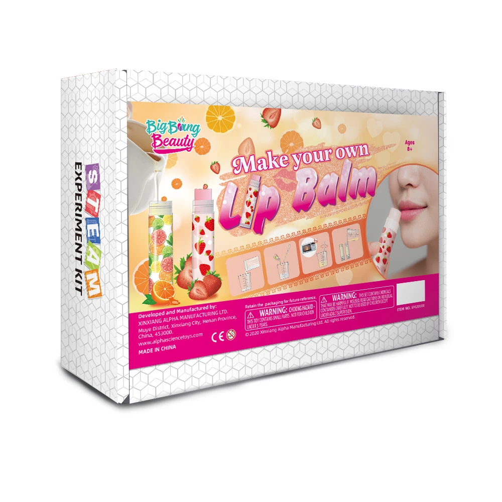 Stem Kids Science Kits DIY Educational Kits for Kids Science Experiment Toy Best Girls Gift Amazing Lip Balm Making Kit