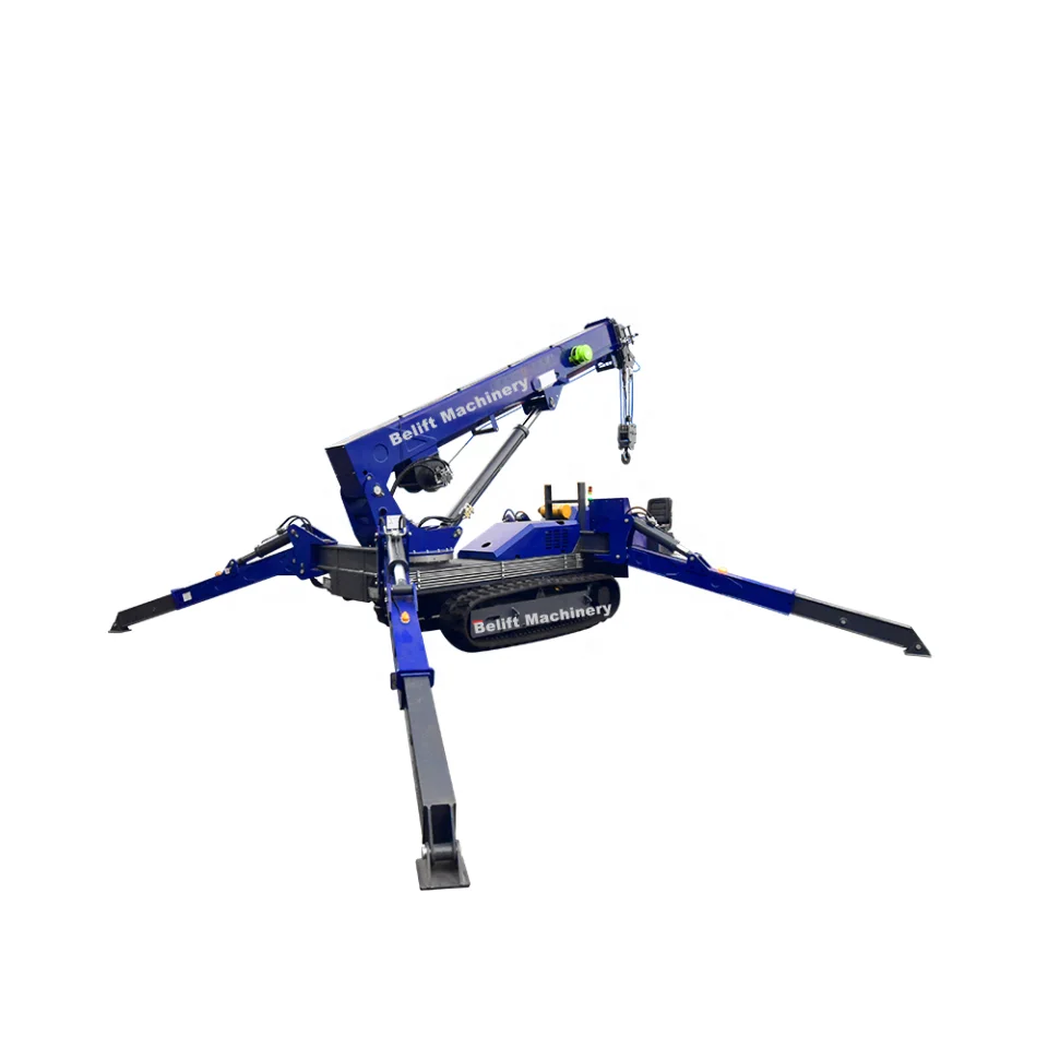 Mini spider crane Crawler With Foldable Lifting Construction Telescopic Outrigger Small Cranes for Narrow Space