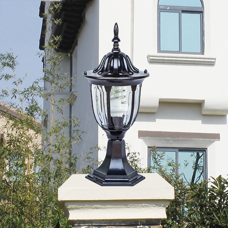 Wholesale Classic outdoor Post Head Exterior Top Post Lantern garden main gate Base Pole Pillar light