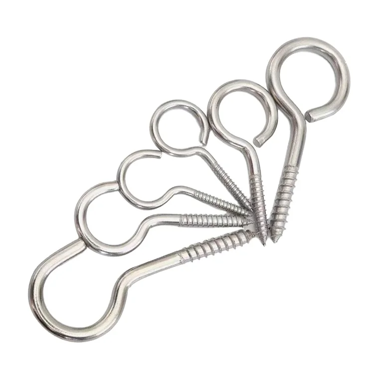 Manufacturer direct stainless steel eye nail iron ring screw closed self-tapping eye screw