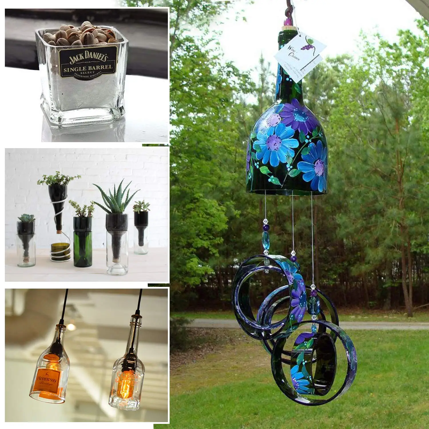 Glass Bottle Cutter, Fixm Square & Round Bottle Cutting Machine, Wine Bottles and Beer Bottles Cutter Tool with Accessories Tool