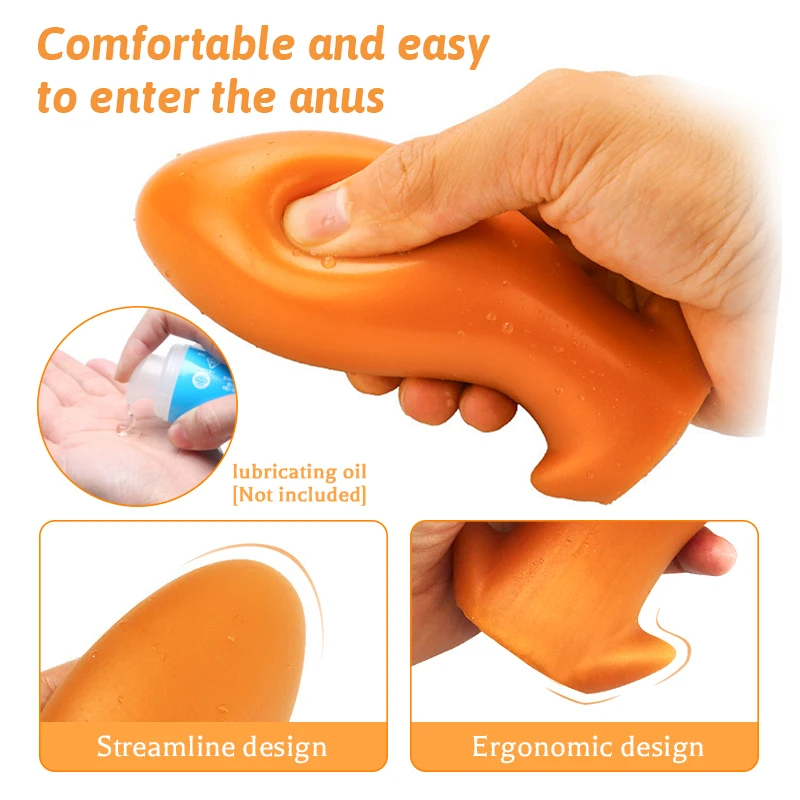 Liquid Silicone Anal Plug Adult Anal Sex Toys  For Couple Homosexual Multi-size sex products