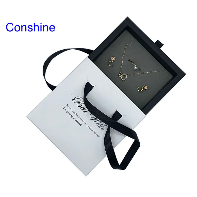 New Style Factory Wholesale Ring Necklace Bangle Wedding Gift Sliding Packaging Jewelry Box