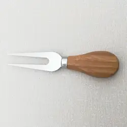Ready to ship bamboo handle cheese cutter stainless steel cheese knife set