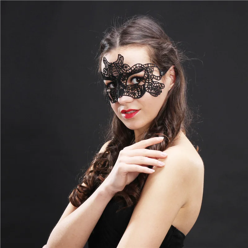 Black Lace Masquerade Mask Women Eye Mask For Halloween Carnival party masks