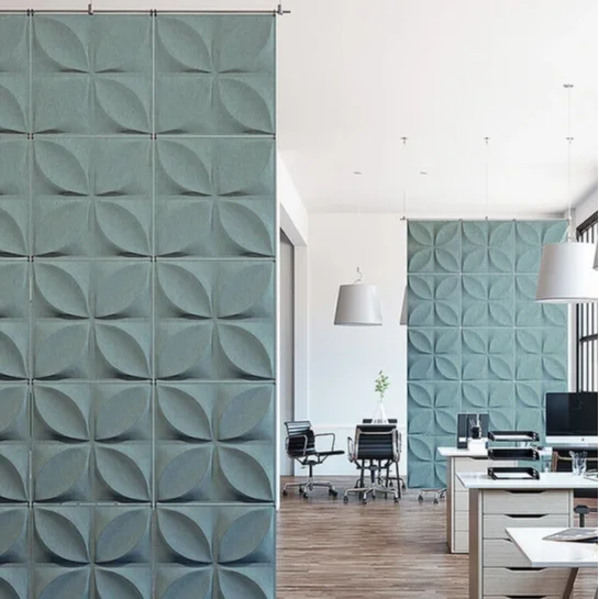 Customizable 3D Polyester Fiber Acoustic Wall Panel Decoration Sound Absorbing Panel Soundproof Theater Home Recording Studio