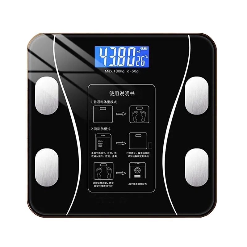 
2021 Body Fat Scale Smart BMI Scale Digital Bathroom Wireless Weight Scale for Body Composition Analyze 
