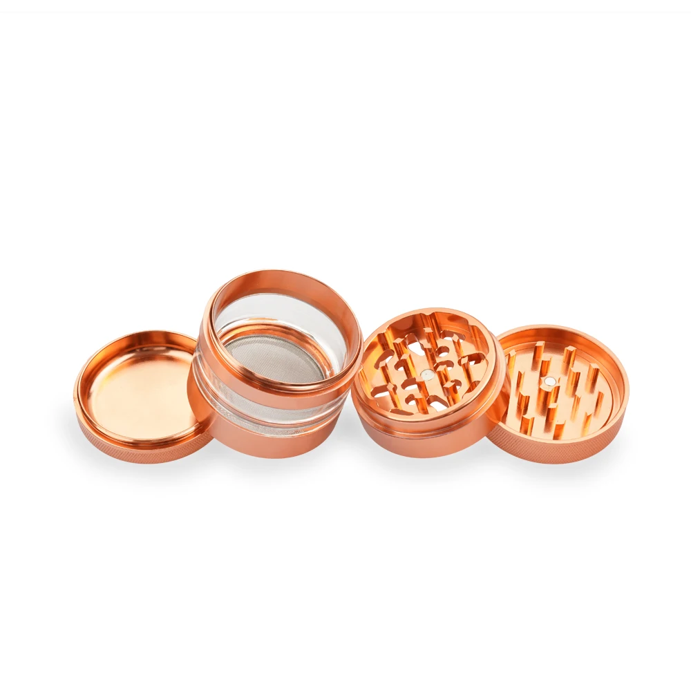 
Anodized Aluminium viewing window 2.2inch 5 piece herb grinder spice grinder 