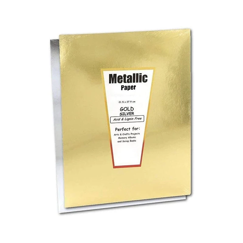 Professional Fancy Custom Printed Gold Metallic Mirror Foil Cardstock For Gift Wrapping