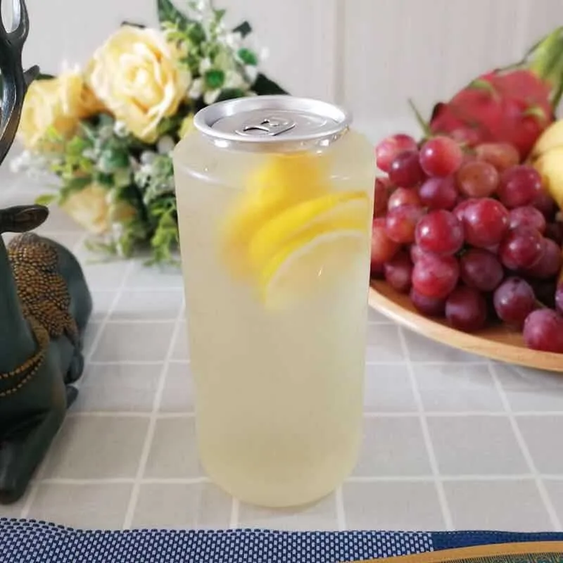22oz 700ml Clear Cold Fruit Tea Juice Bubble Tea Coffee Boba Drink Round PET Plastic Packaging Cup Jar Can Bottle  with Lid