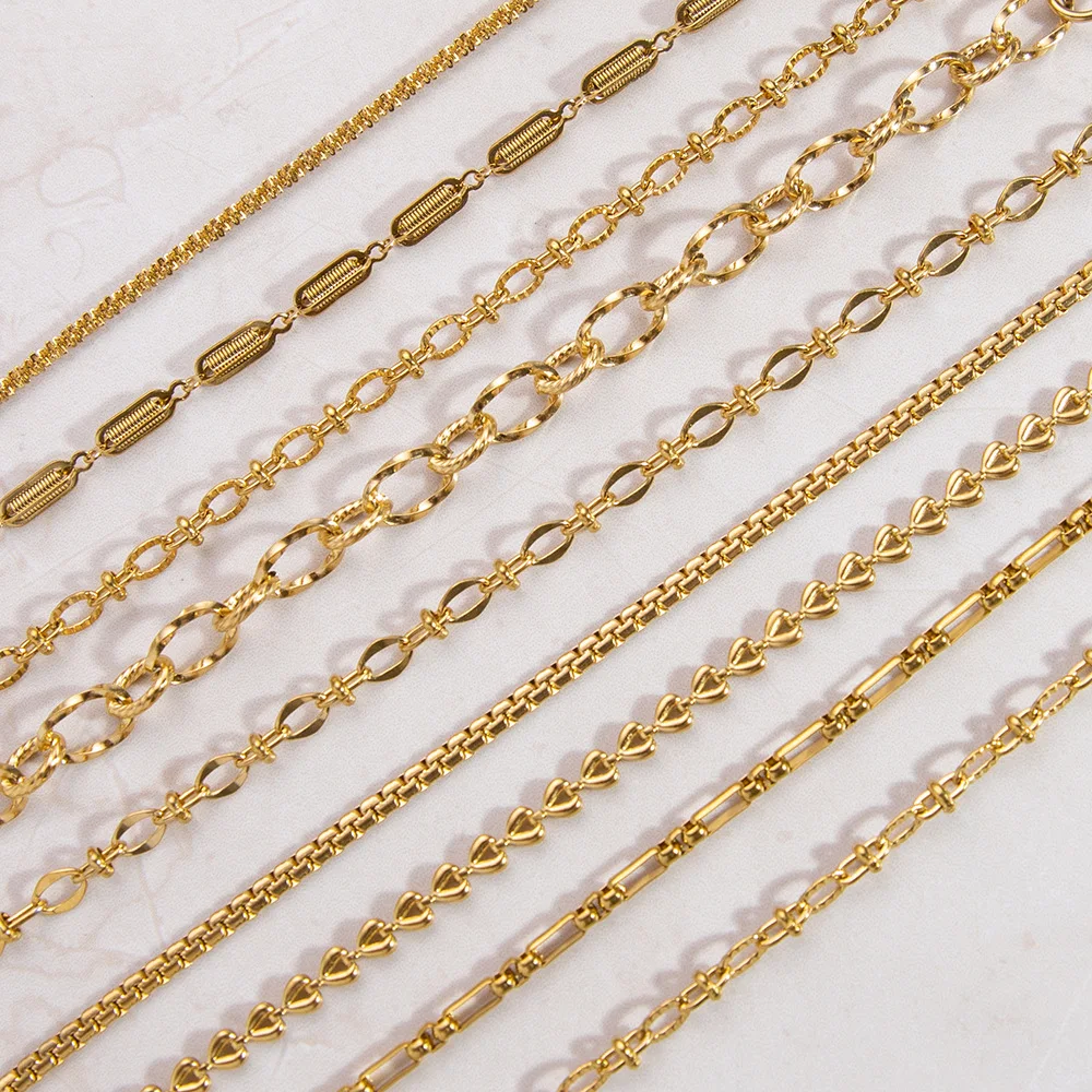 Minimalist Embossed Cuban Chain Bracelet 18K Gold Plated Bangle Non Tarnish Waterproof Fashion Stainless Steel Jewelry For Women