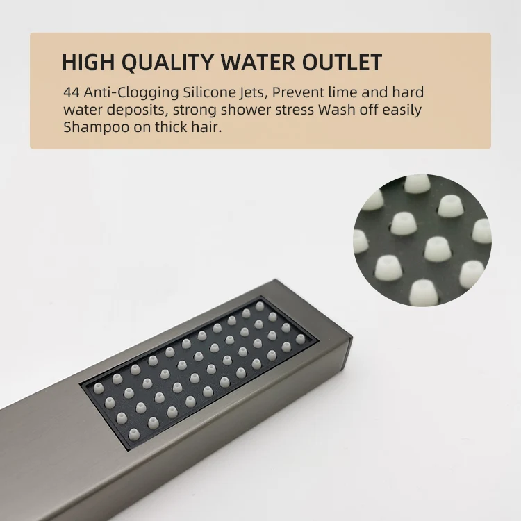 Custom premium gun grey black brass hand shower set hand shower head