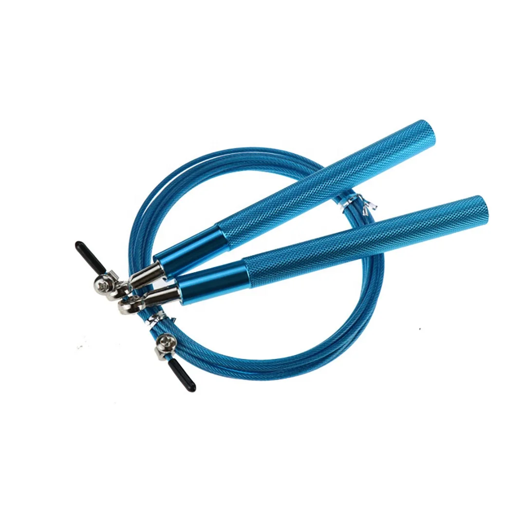 Aluminum Anti Skipping Handle 360° Swivel Ball Bearing Adjustable Steel Coated Speed Jump Rope