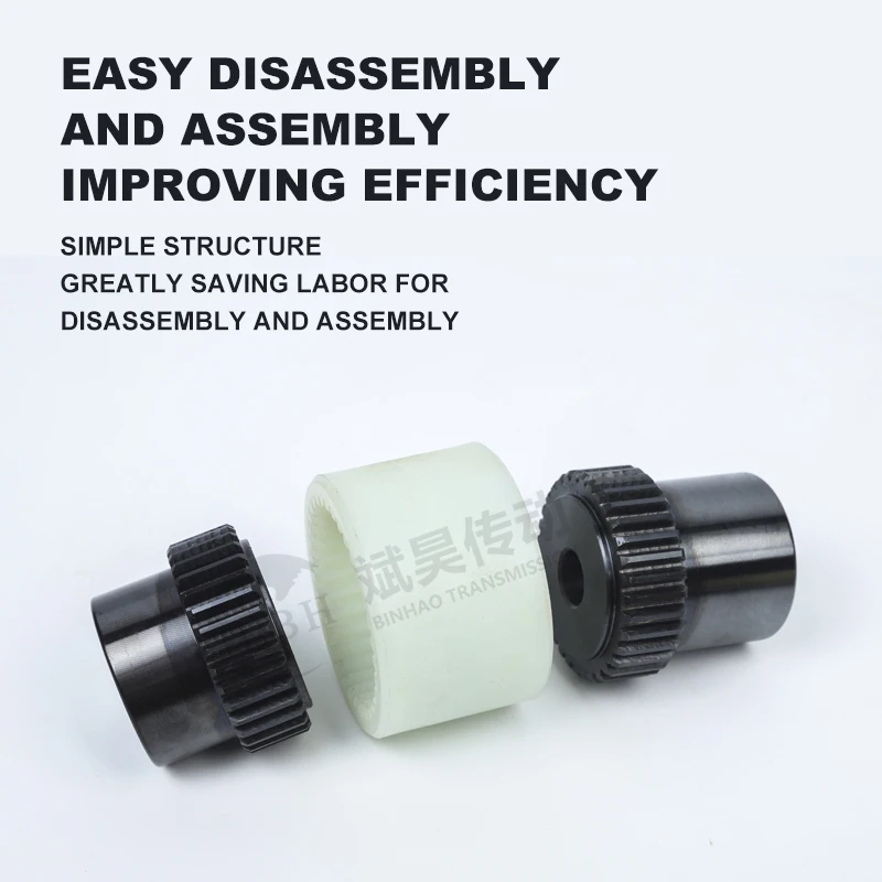High Quality Nl Nylon Flexible Shaft Couplings Teeth Gear and Crown Pinion for Construction Machinery OEM Customizable