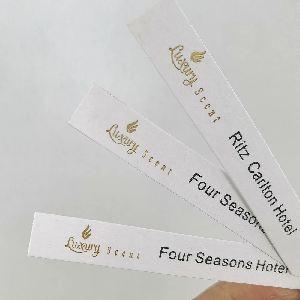 Custom Design Test Strips Print Luxury Different Shape High Grade Perfume / Blotter/Fragrance Test Paper