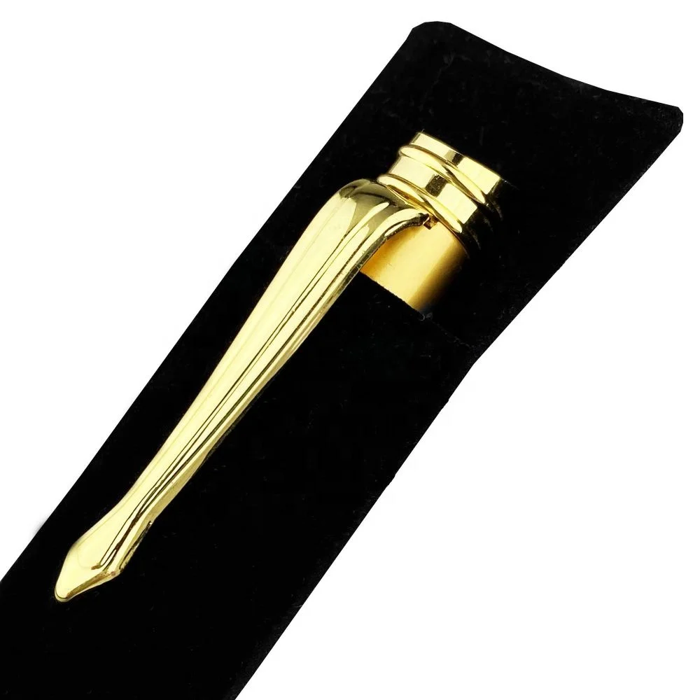 Wholesale Hot Sell Classic Velvet Single Pen Sleeve Promotional Gift Pen Presenter Pen Holder  Good for Custom Logo PKG001