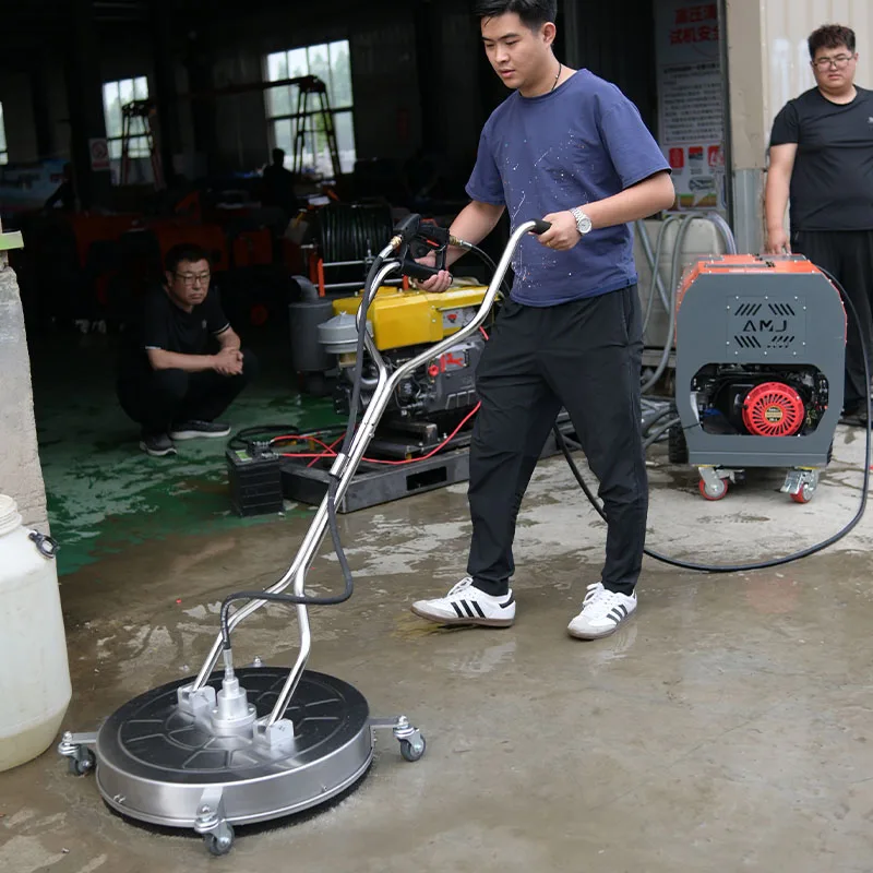 AMJET high-pressure floor scrubber industrial water gun pavement municipal floor cleaning floor scrubber