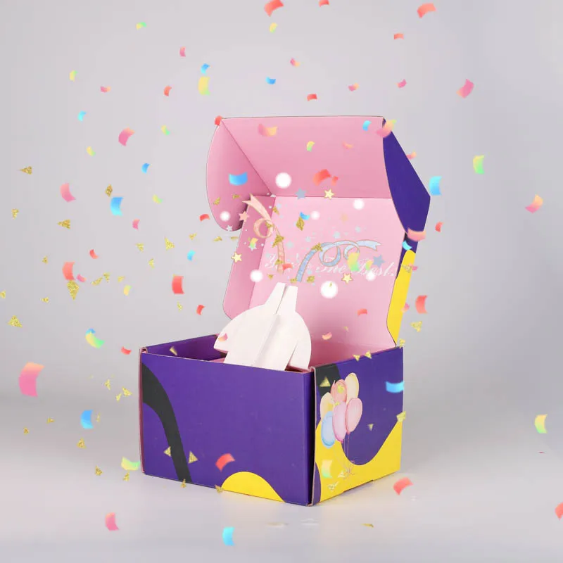Explosion Surprise Box Surprise Gift Handmade Birthday Anniversary Wedding DIY Explosion Gift Box With Flying Confetti