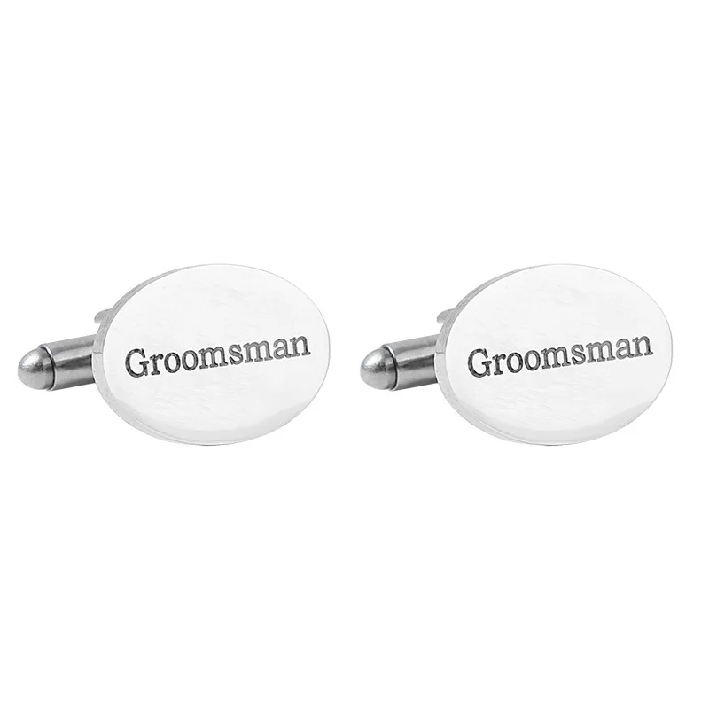 2024 High quality stainless steel cufflinks fashion wedding cufflinks for groomsmen gifts Groom best man cufflinks for men