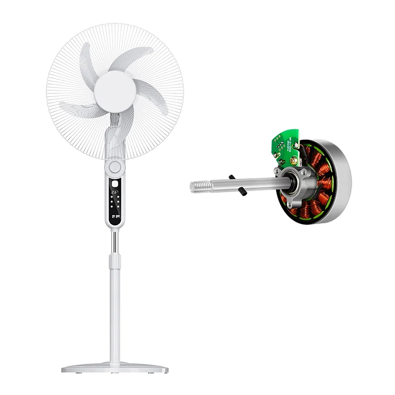 BLDC Motor for 16 inch Portable Electric Standing Pedestal Fan, Noiseless Home Solar Rechargeable Pedestal Fan