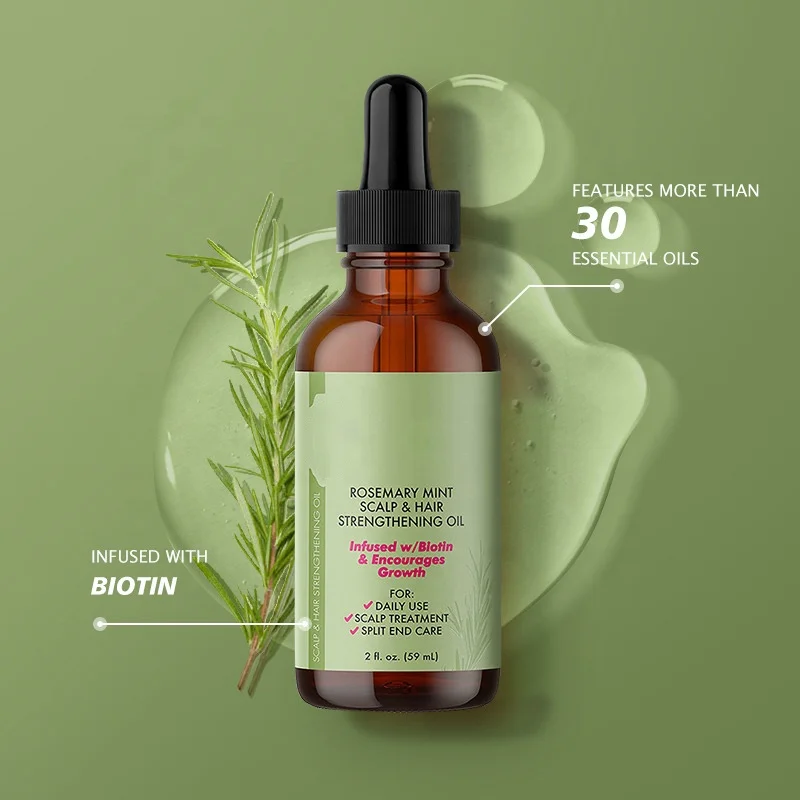 USA UK inStock Private Label Natural Organic Rosemary Essential Oil Women Black Hair Care Products Rosemary Oil Hair Growth
