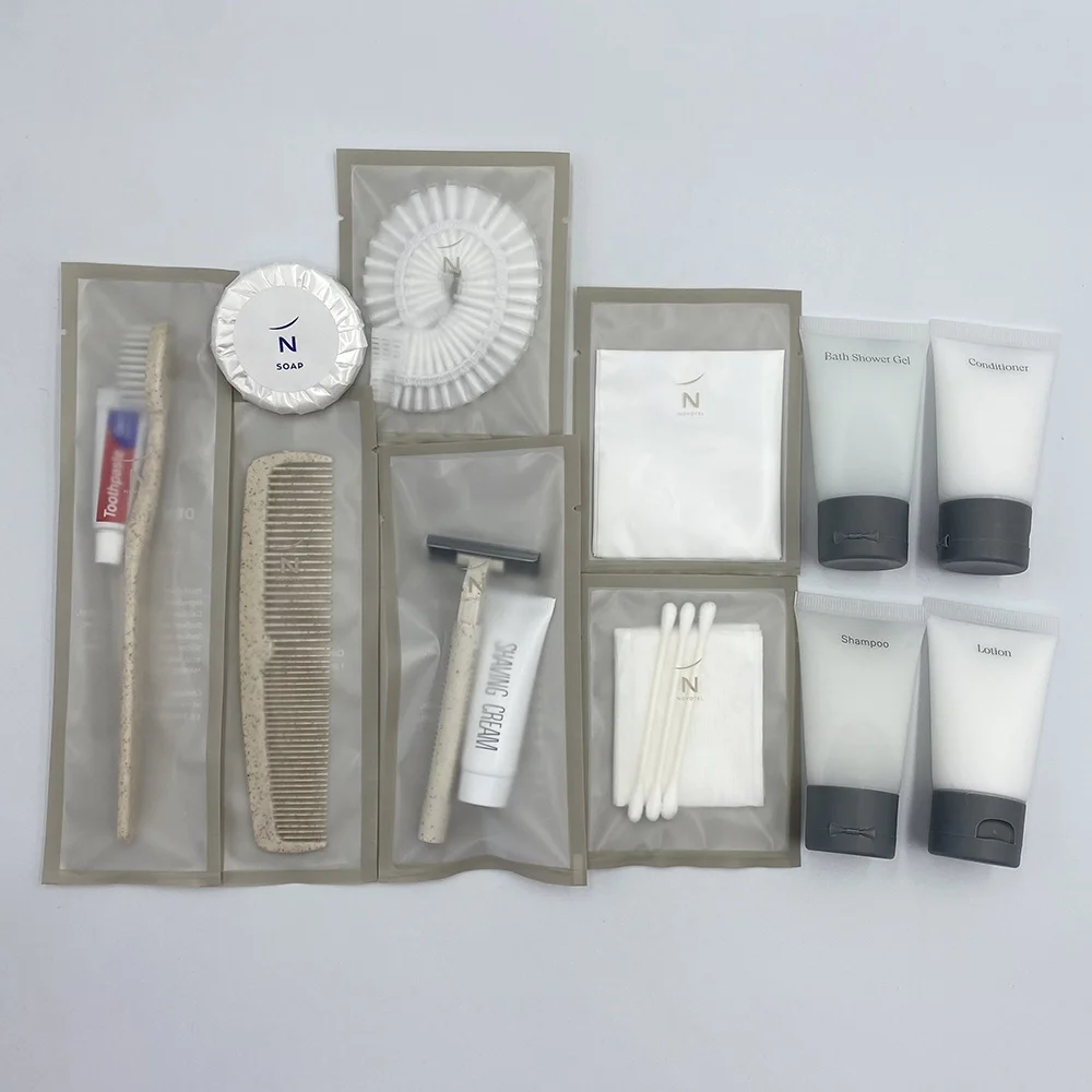 Yangzhou factory price one-stop customized logo five star hotel bathroom cheap  disposable hotel aminities