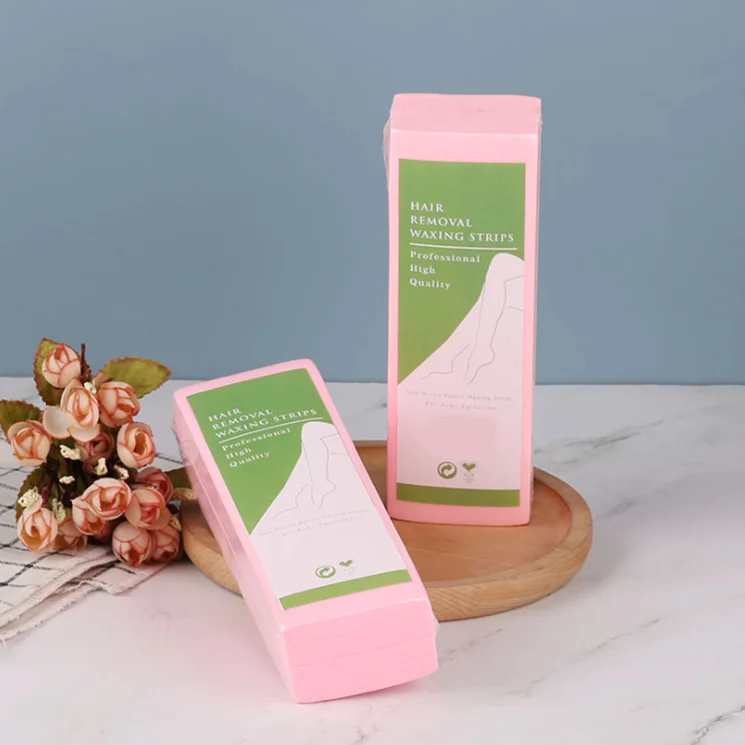 wholesale custom packaging boxes for wax strips travel size thin pink waxing