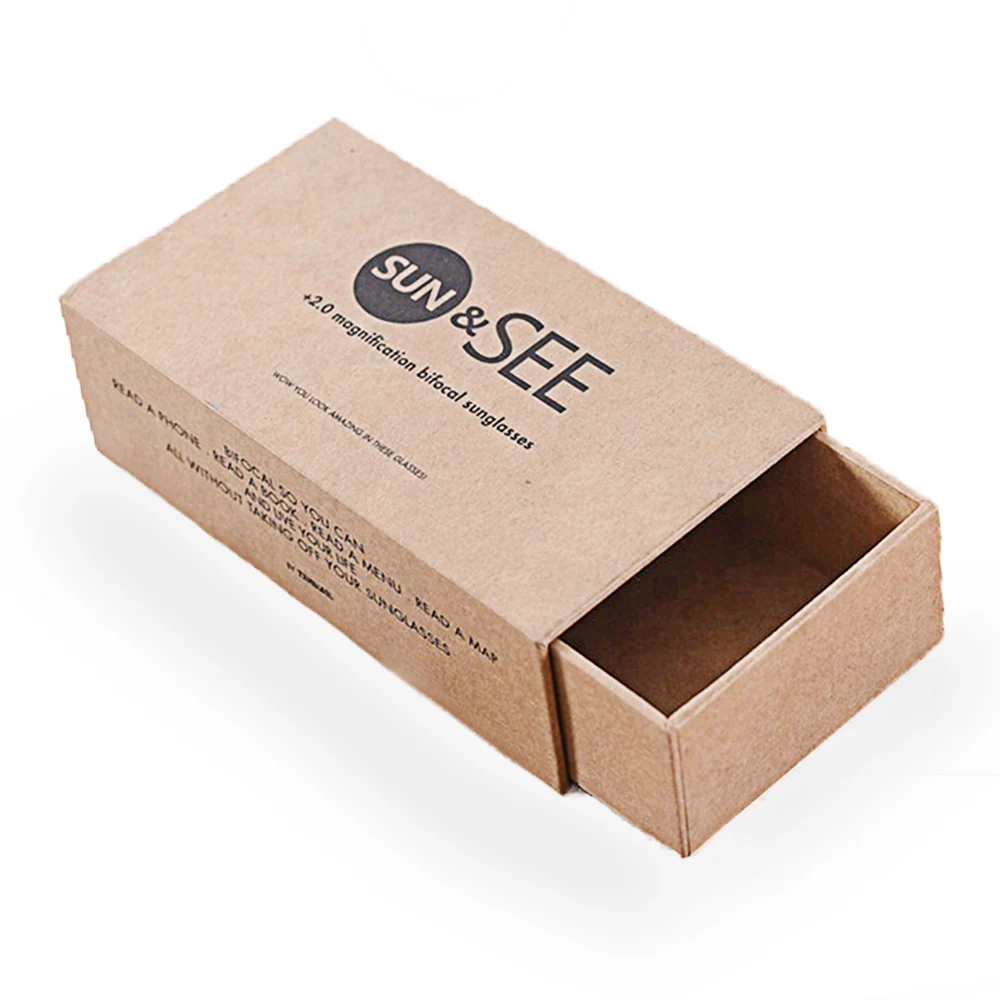 pull out drawer cardboard sunglasses custom paper sleeve packaging box