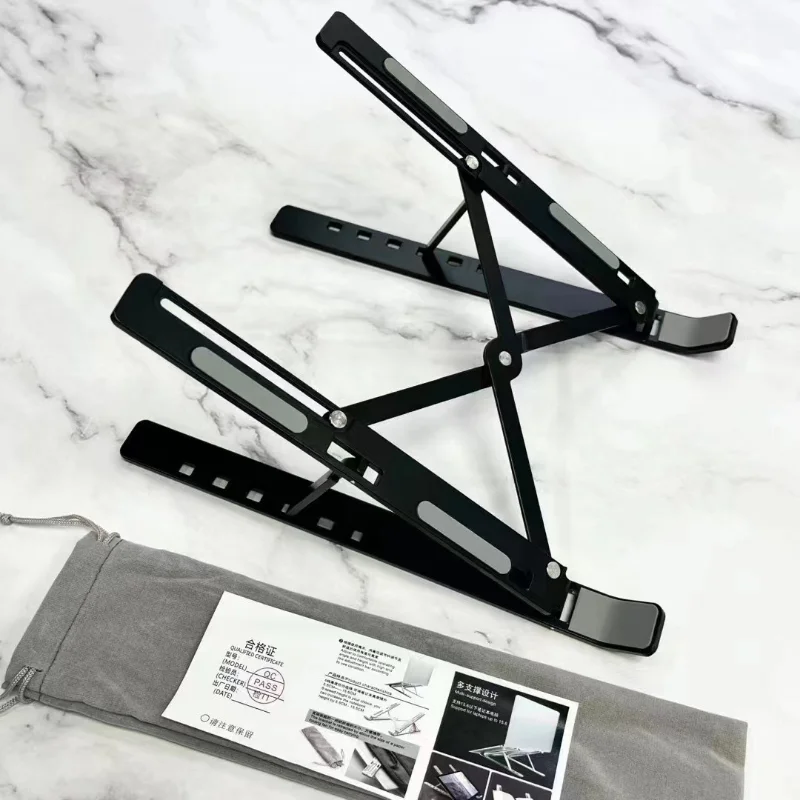 Portable Laptop Stand Aluminium Foldable Stand Compatible with 10 to 15.6 Inches Laptops For Macbook Lenovo DELL