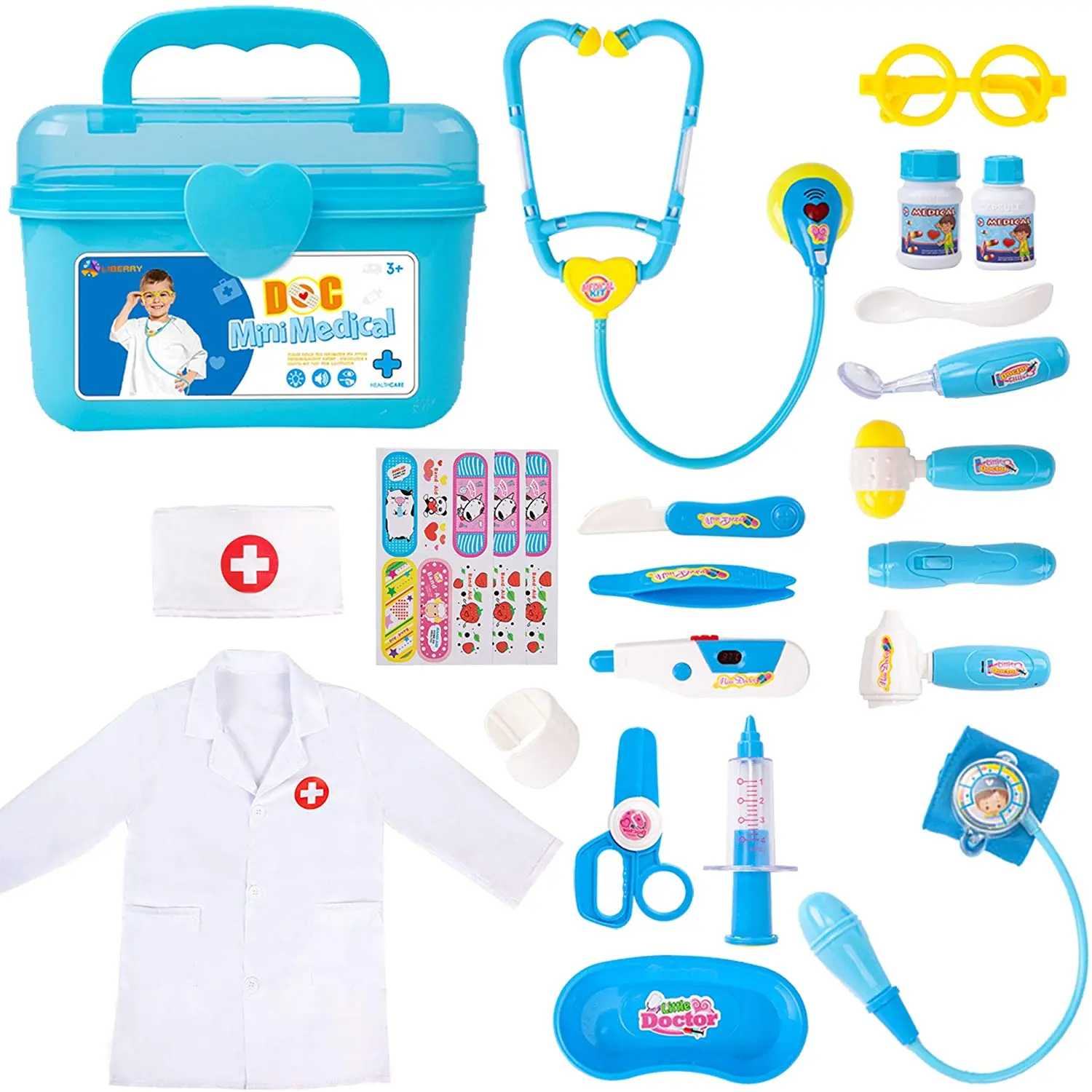 
2021 best selling Doctor Kit for Kids with Stethoscope Medical Set Toys Role Pretend Play for kids 
