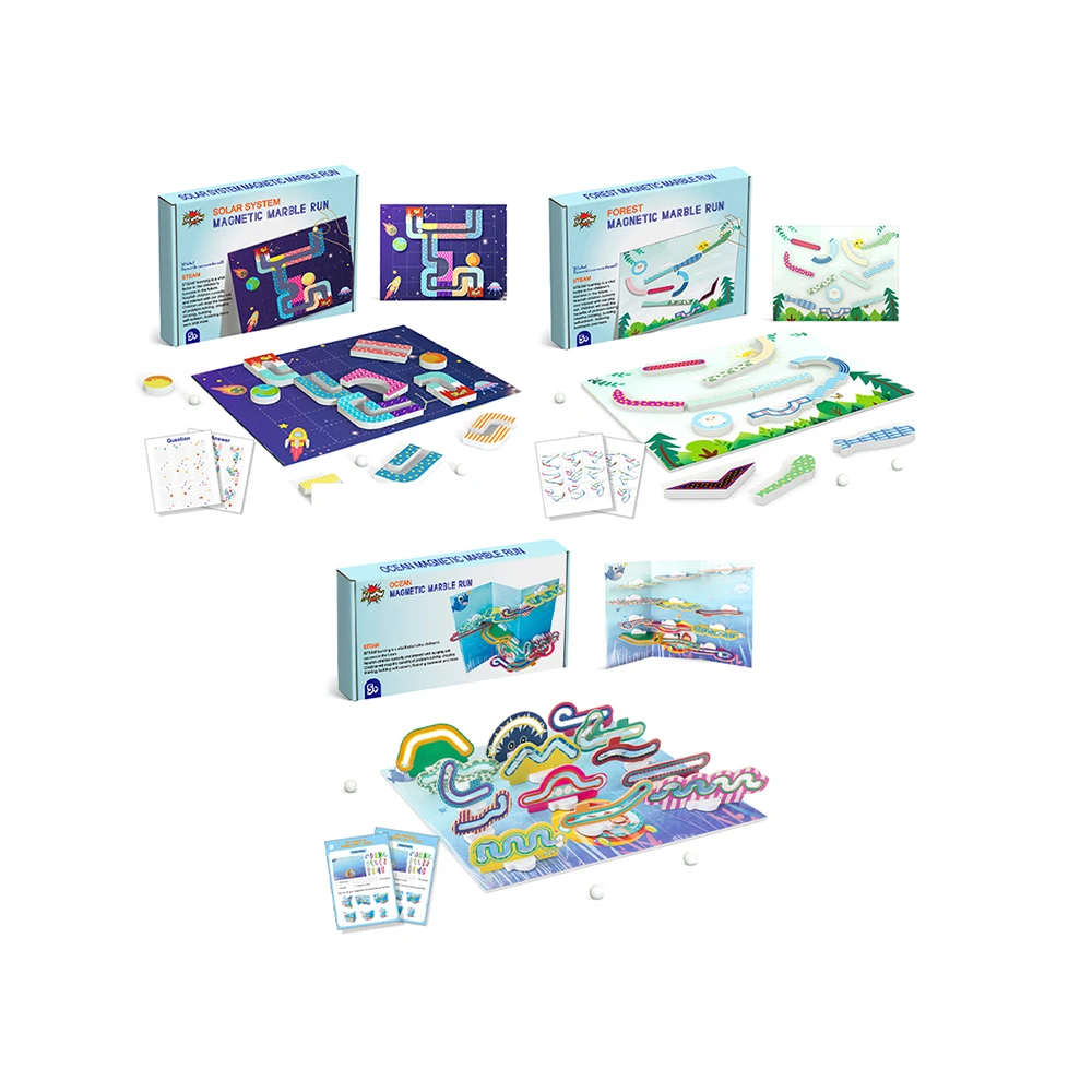 
2021 New Design Marble Run Magnetic Constraction Children Montessori Smart Learning Kids Educational Toys 
