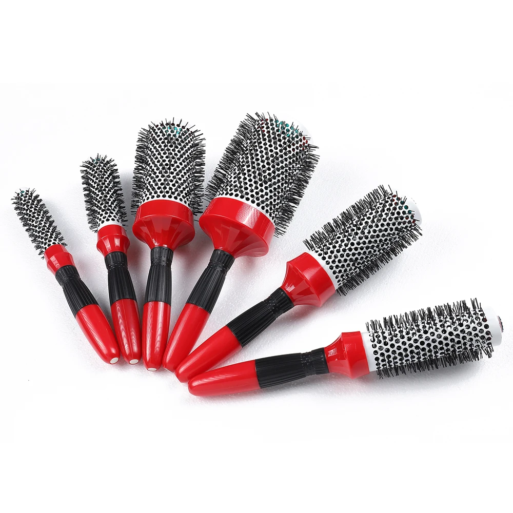 
High Quality Guarantee Barber Hairdressing Tool Round Ceramic Massage Hair Brush Comb 