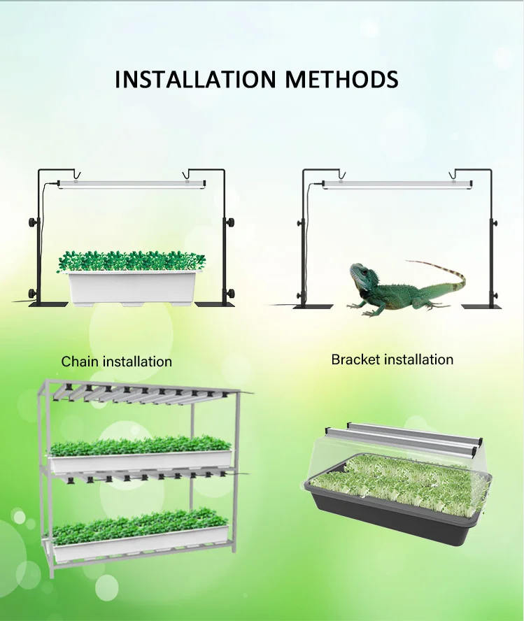 Alite T5 grow light hydroponic vertical aeroponic tower hydroponics grow light systems desk