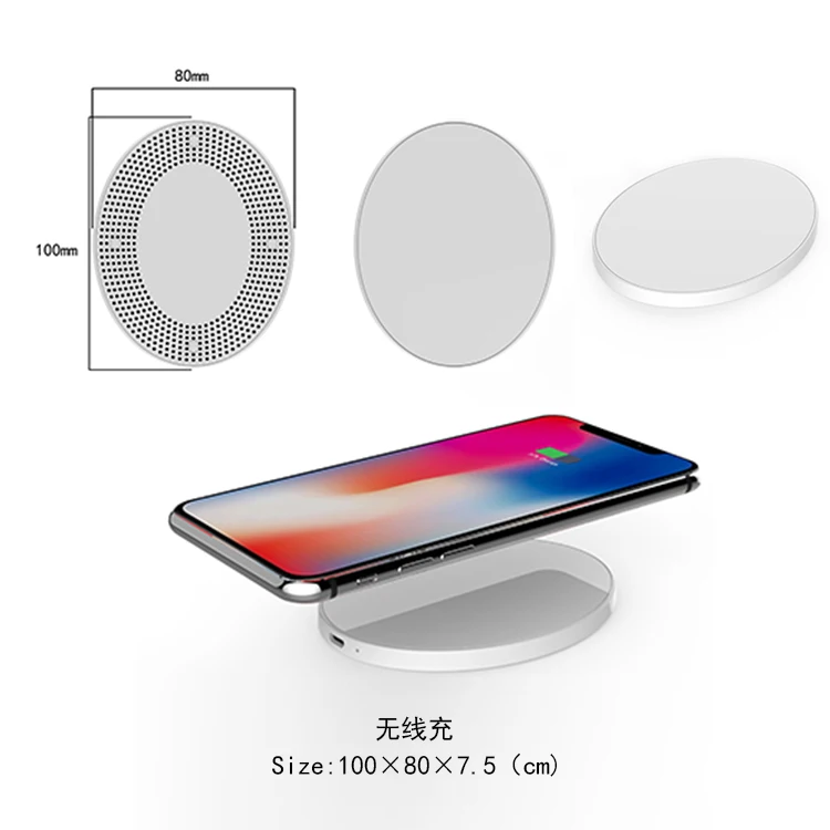 promo gifts factory bulk order mini round shape pad fast 10W Wireless Charger for mobile phone