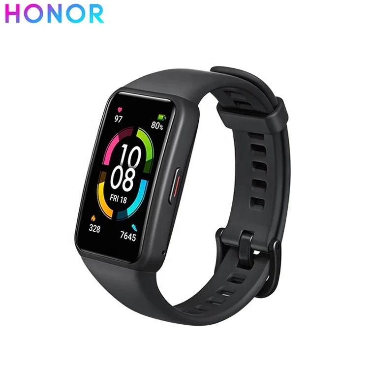 Original Global Honor Watch Nfc Smart Correa Para Correas Smartwatch 20mm Mi Flat Wristband Black Band 6