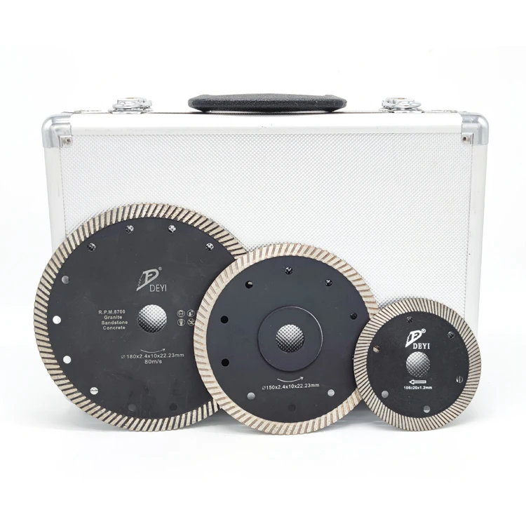 DEYI Hot Sale 7inch 180mm rainbow Granite Cutting Diamond Saw Blade for Cutting Granite Concrete Sandstone