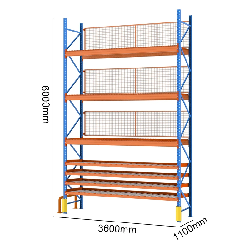 High Quality Warehouse Pallet Rolling Rack Aluminium Alloy Strong Load Bearing Rack