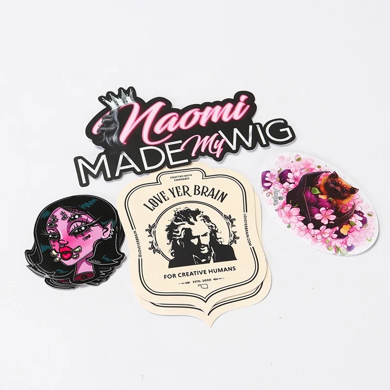 Custom printing cute stickers kawaii waterproof die cut square heart sticker die cut sticker roll custom