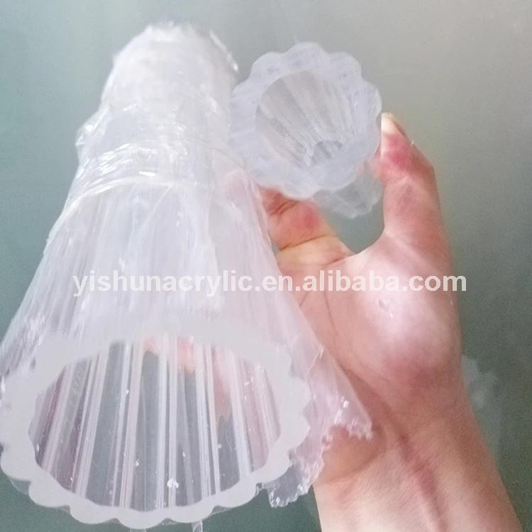 Guangzhou professional manufacturer custom flower special shaped plastic transparent pmma pipe acrylic plastic tube