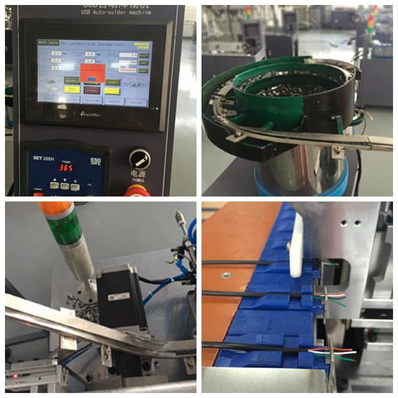 type c cable USB Cable making machine, automatic wire stripping and soldering machine, automatic wire soldering machine