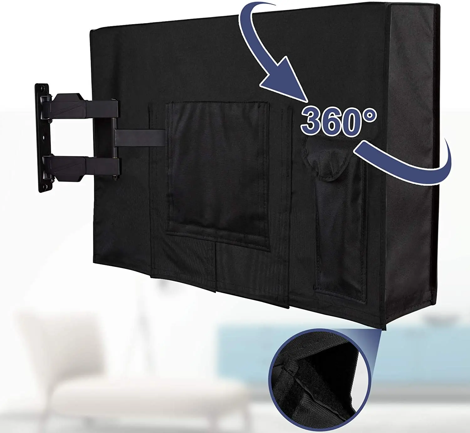 Сверхмощный Водонепроницаемый чехол для телевизора из ткани Оксфорд защитный чехол для уличной мебели